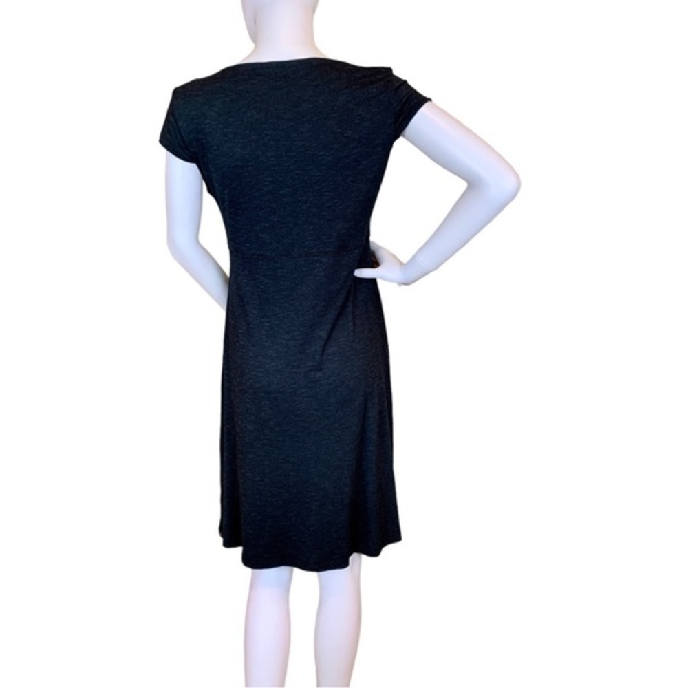 Horny Toad Charcoal Gray Cap Sleeve Knee Length Dress Size Medium - Picture 4 of 10